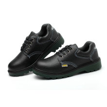 Puncture-Proof Black Industrial Safety Shoes With Steel Toe Cap